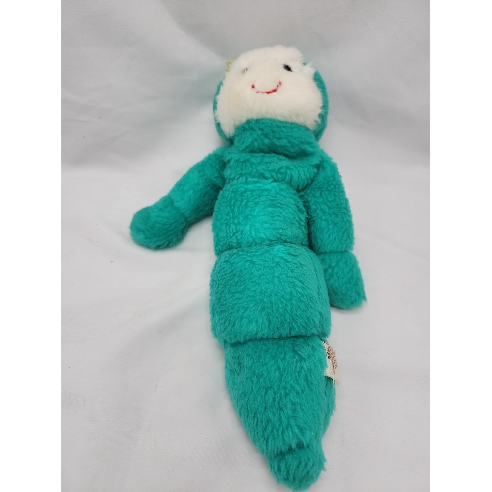 Vintage Ms. Noah Inchworm Worm Plush Stuffed Animal 13" Green